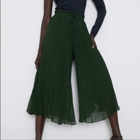 Zara pleated wide  pants bloggers favorite - Picture 1 of 9